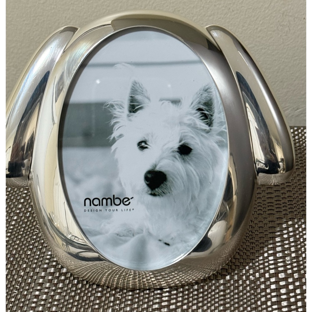 Nambe Puppy  Dog Silver Frame